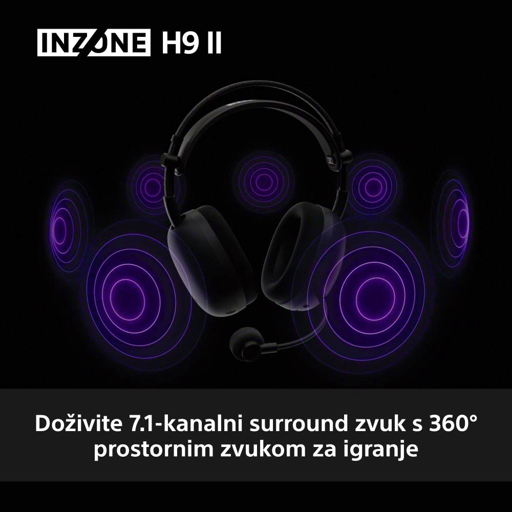 Naglavne gamerske slušalice SONY INZONE H9 II crne